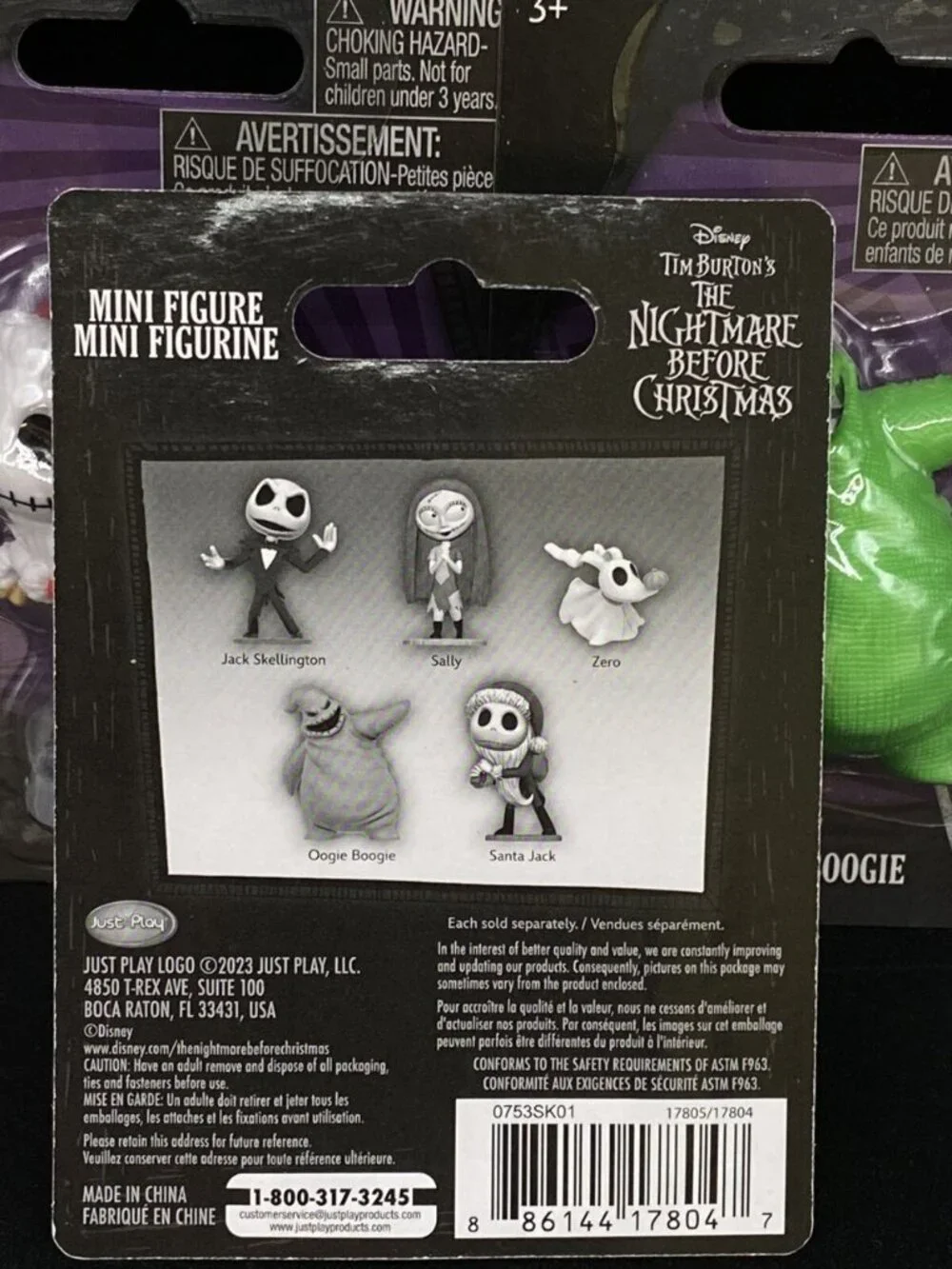 Nightmare Before Christmas Zero Sally Oogie Jack Skellington Mini Figure LOT 5